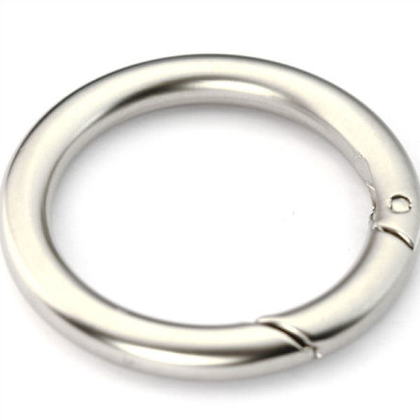 Karabiner-Ring, 40 mm, nickel matt