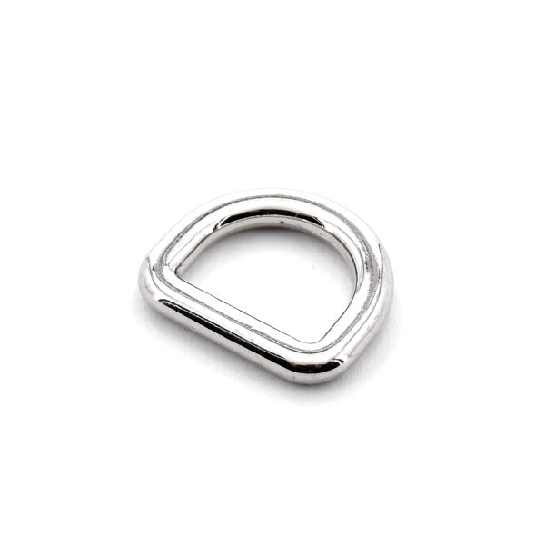 DESIGN D-Ring 15 mm, nickel poliert