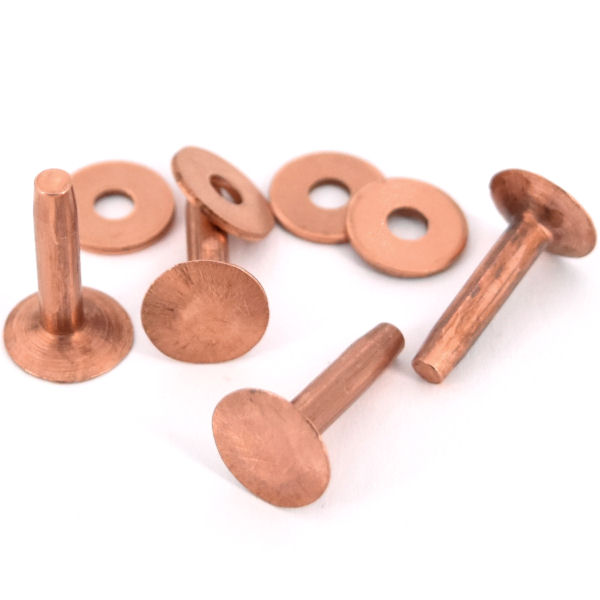 Riemenniet + U.Scheibe | 20 x 4 mm | KUPFER Riemenniet + U.Scheibe | 20 x 4 mm | KUPFER