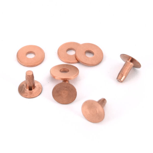 Riemenniet + U.-Scheibe | 8 x 3 mm | KUPFER Riemenniet + U.-Scheibe | 8 x 3 mm | KUPFER