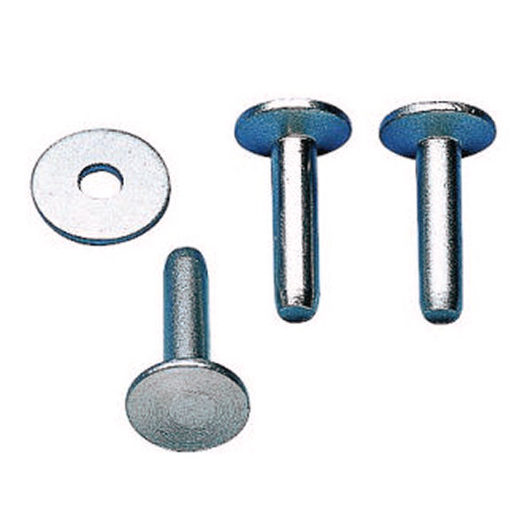 Riemenniet + U.Scheibe | 20 x 4 mm | ALUMINIUM Riemenniet + U.Scheibe | 20 x 4 mm | ALUMINIUM