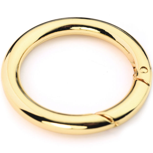 Karabiner-Ring, 40 mm, gold poliert