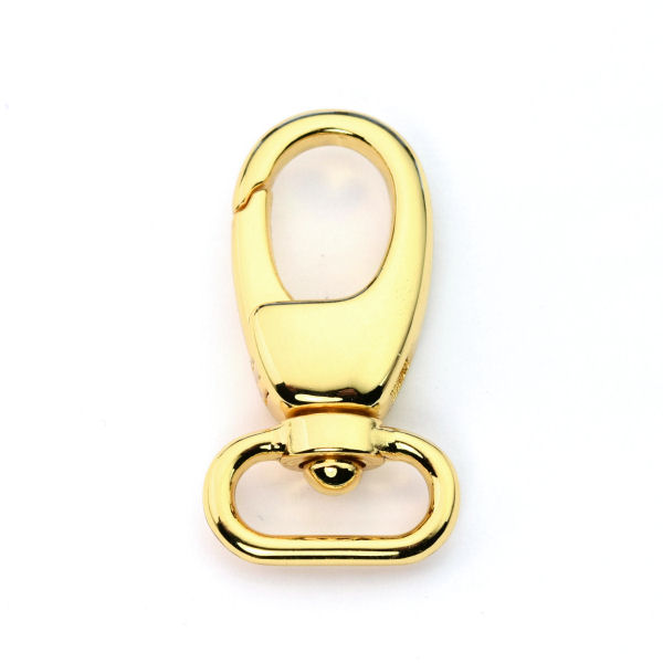 DESIGN-Karabinerhaken, gold poliert, für 15 mm