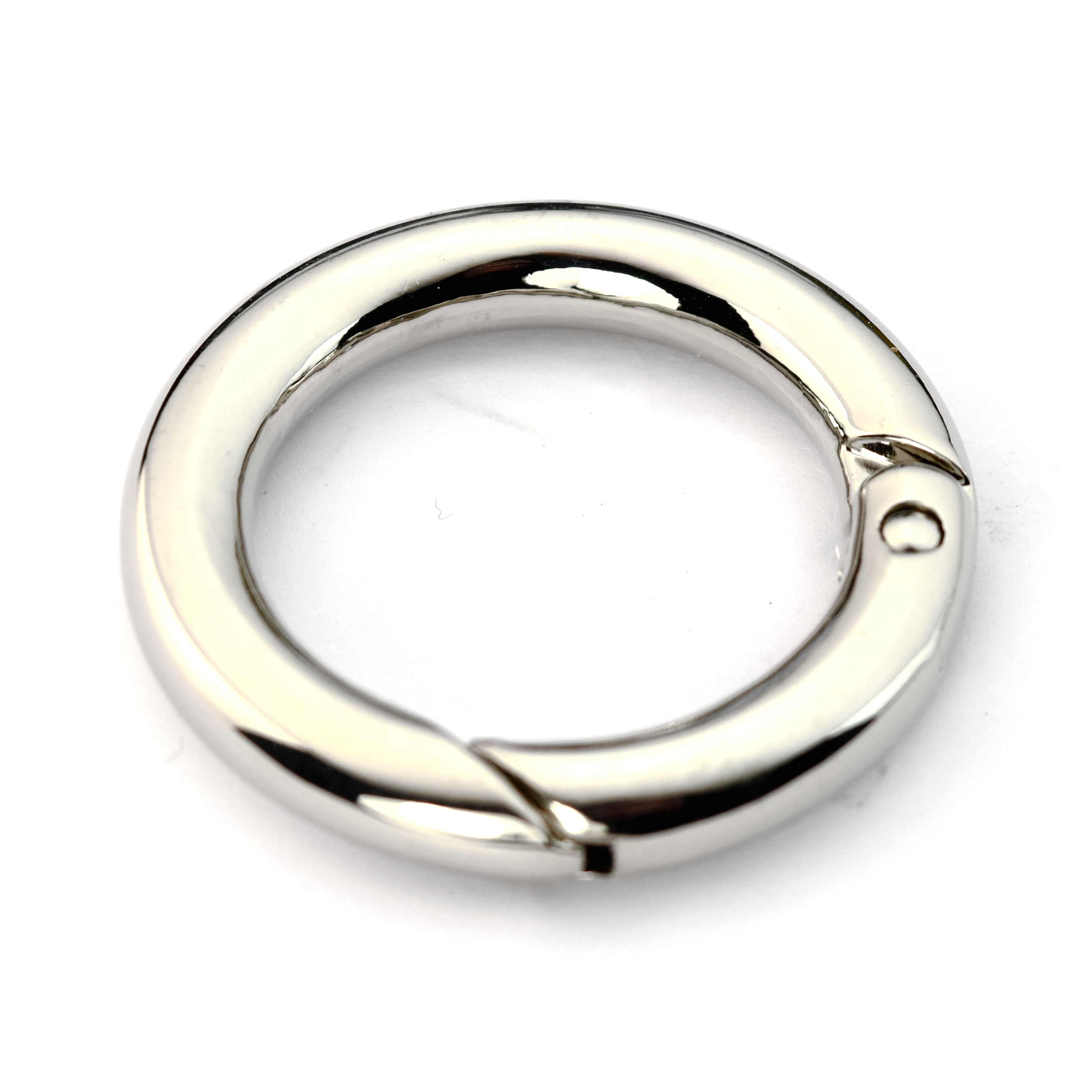Karabiner-Ring, 25 mm, nickel poliert