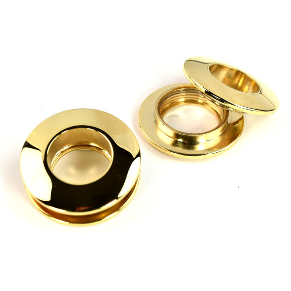 R-3918-15-go-8-TV-600-DESIGN-Schraub-sen-sen-zum-Schrauben-gold-Taschen-Lederwaren DESIGN-Schrauböse Ø 15 mm | vergoldet 24 kt