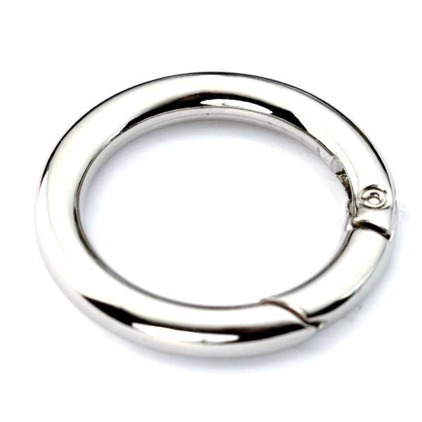 Karabiner-Ring, 30 mm, nickel poliert