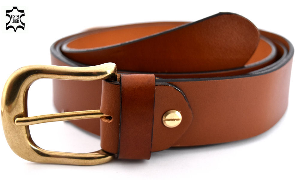 GL-9081-35-br-600-G-rtel-Echt-Leder-Germany-35-mm-braun-natur Gürtel ECHT LEDER - 3,5 cm