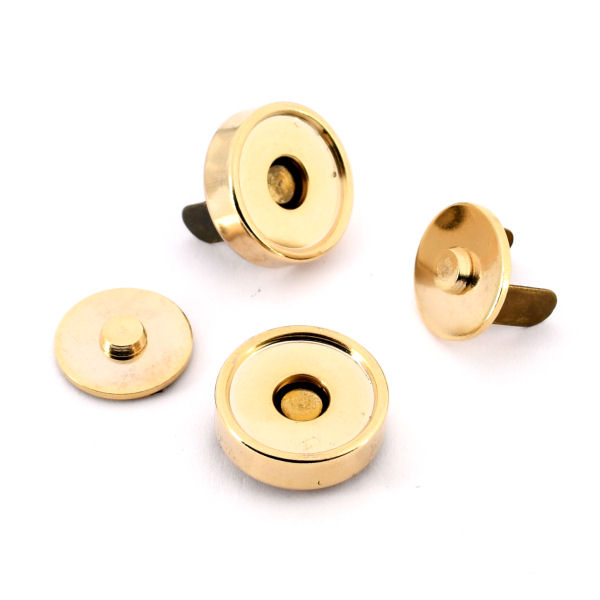 103-18-R-go-8-TV-600-Magnetschl-sser-gold-18-mm-mit-Rand-Taschen-Mappen-Lederwaren Magnetschloss mit Rand, gold pol. 18 mm
