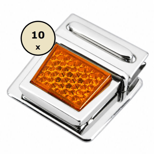 10 x Reflektor-Steckschloss 48mm | orange