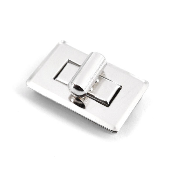 Taschen-Drehverschluss 30 x 20 mm | vernickelt Taschen-Drehverschluss 30 x 20 mm | vernickelt