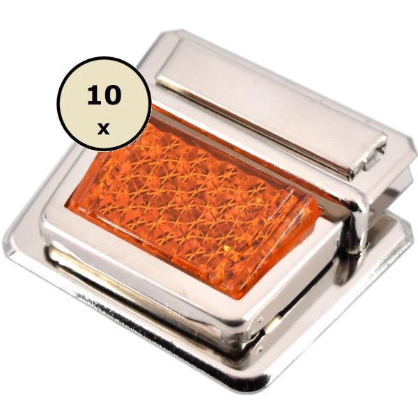 10 Stück | Reflektor-Steckschloss orange 10 Stück | Reflektor-Steckschloss orange