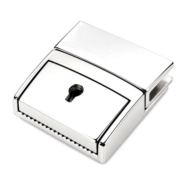 Steckschloss, massiv 32x36 mm | nickel poliert