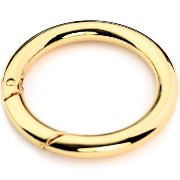 PREMIUM-Karabinerring 40 mm | vergoldet 24 kt