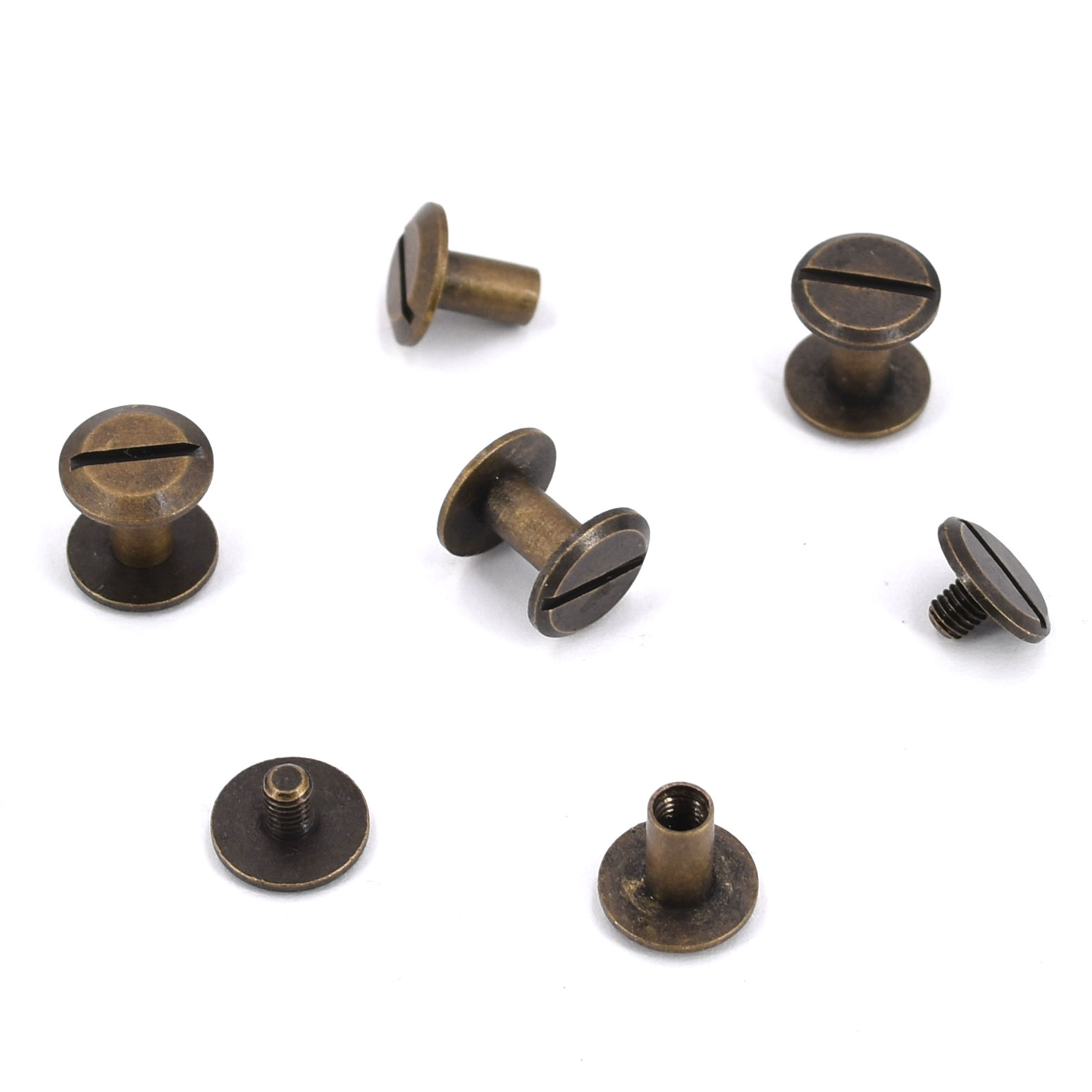 Schraubniete 10 x 8 mm | altmessing Schraubniete 10 x 8 mm | altmessing