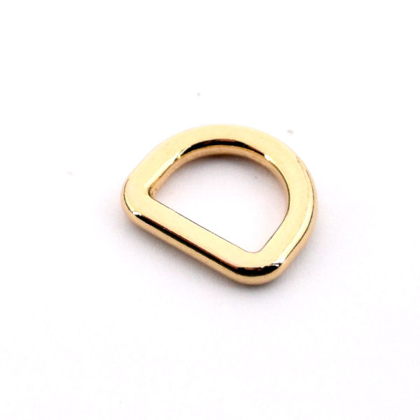 DESIGN D-Ring 15 mm, gold poliert