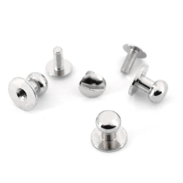Schraubknopf - 7 x 10 mm - nickel pol. Schraubknopf - 7 x 10 mm - nickel pol.