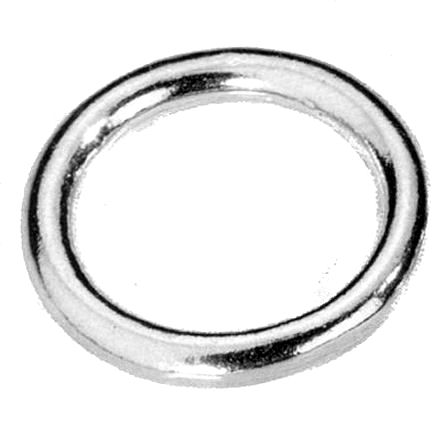 runder Ring 37 mm, MESSING vernickelt
