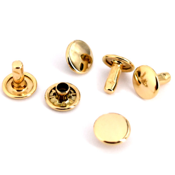 Doppel-Hohlniet Ø 8 mm Lg. 9 mm | vergoldet 24 kt Doppel-Hohlniet Ø 8 mm Lg. 9 mm | vergoldet 24 kt