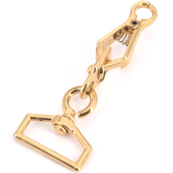 Zangen-Karabinerhaken für 15 mm, gold poliert Zangen-Karabinerhaken für 15 mm, gold poliert