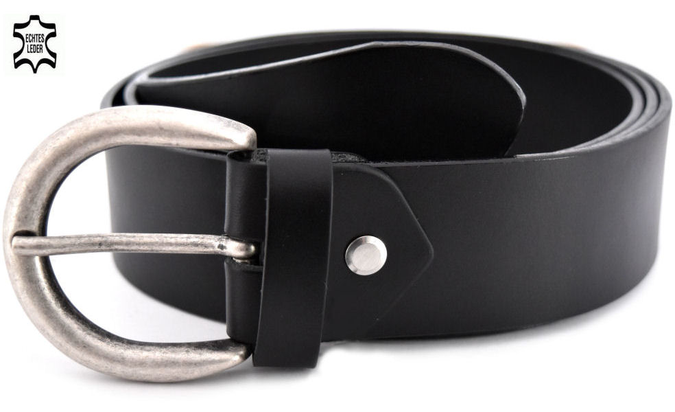 Gürtel ECHT LEDER | 4 cm | altsilber Gürtel ECHT LEDER | 4 cm | altsilber