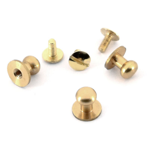 Schraubknopf - 7 x 10 mm - MESSING massiv Schraubknopf - 7 x 10 mm - MESSING massiv