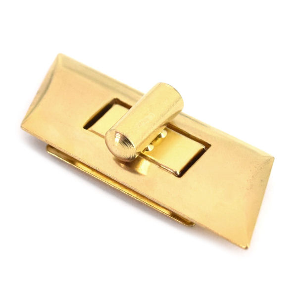 Taschen-Drehverschluss 50 x 18 mm | vermessingt Taschen-Drehverschluss 50 x 18 mm | vermessingt