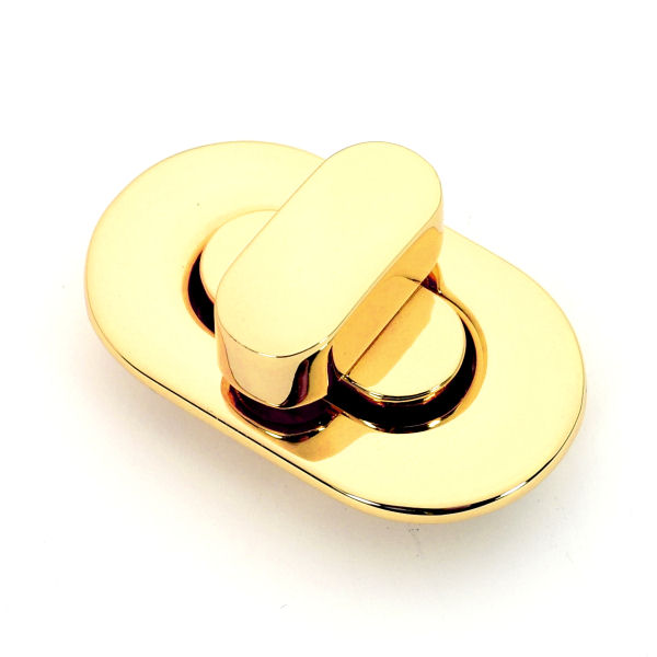 C-3258-go-8-TV-600-Drehverschluss-massiv-gold-Taschen-Mappen-Lederwaren DESIGN-Drehverschluss 42 x 23 mm, gold pol.