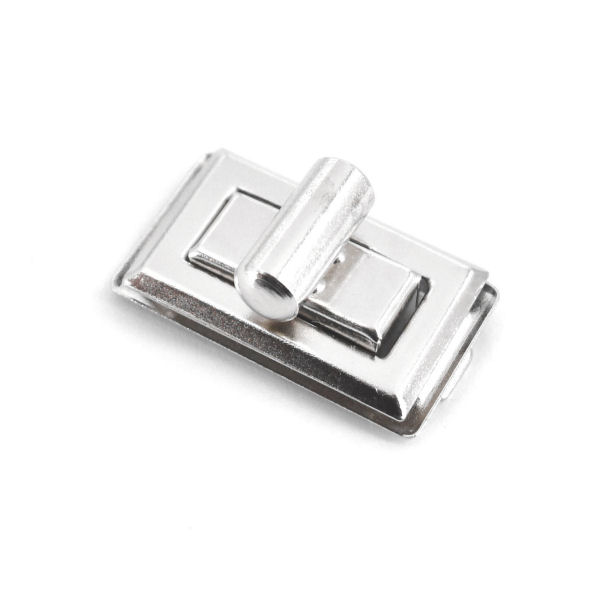Taschen-Drehverschluss 25 x 15 mm | vernickelt Taschen-Drehverschluss 25 x 15 mm | vernickelt