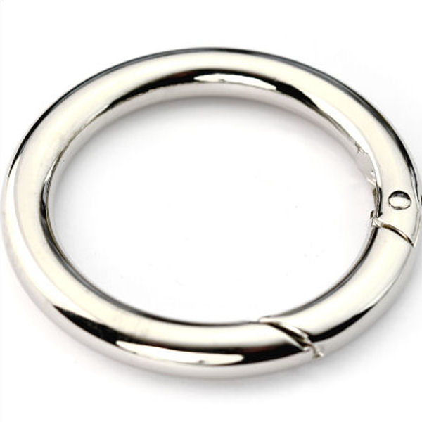 Karabiner-Ring, 40 mm, nickel poliert