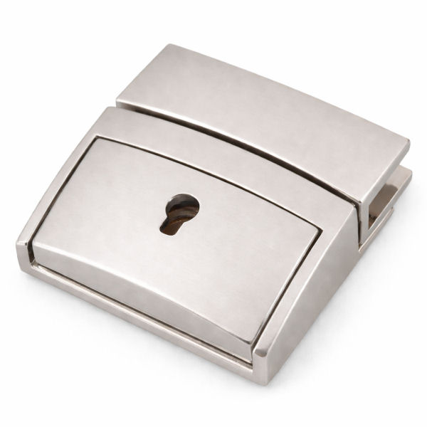 Steckschloss, massiv 42x41 mm | nickel matt