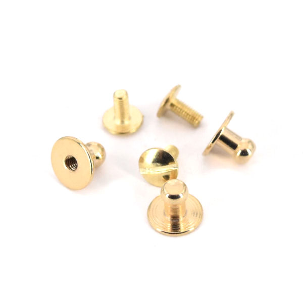 Schraubknopf - 5 x 10 mm - gold pol. Schraubknopf - 5 x 10 mm - gold pol.