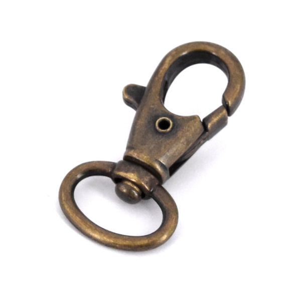 Taschen-Karabinerhaken für 15 mm | altmessing Taschen-Karabinerhaken für 15 mm | altmessing