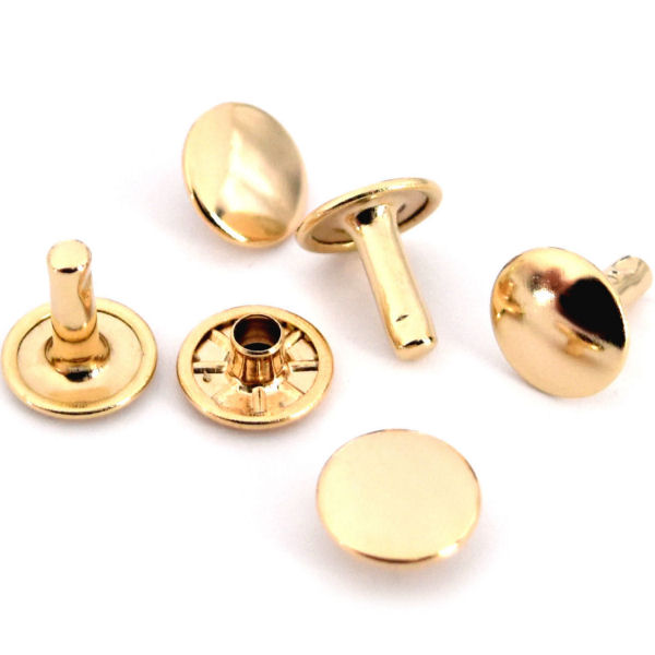 Doppel-Hohlniet Ø 10 mm Lg. 10 | vergoldet 24 kt Doppel-Hohlniet Ø 10 mm Lg. 10 | vergoldet 24 kt