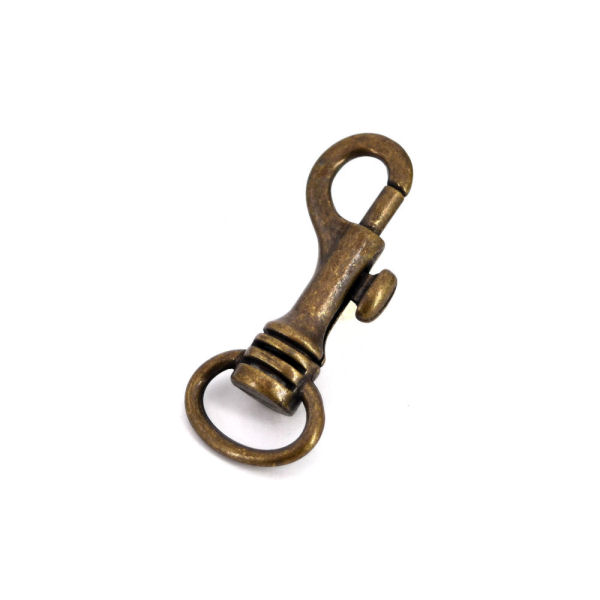 Zier-Karabinerhaken, altmessing, für 12 mm Zier-Karabinerhaken, altmessing, für 12 mm