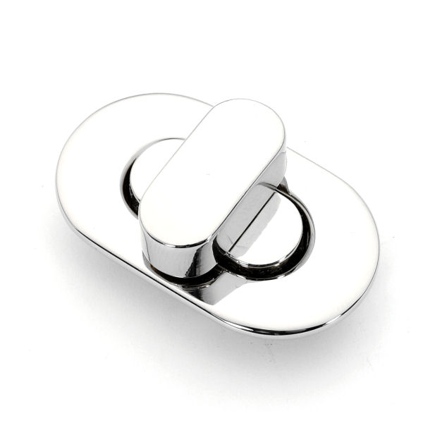 C-3258-ni-8-TV-600-Drehverschluss-massiv-silber-nickel-Taschen-Mappen-Lederwaren DESIGN-Drehverschluss 42 x 23 mm, nickel pol.