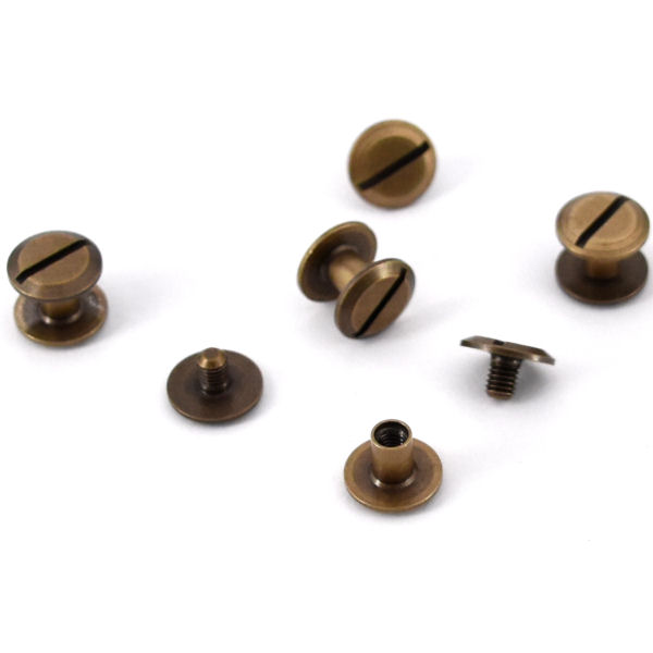 Schraubniete 10 x 6 mm | altmessing Schraubniete 10 x 6 mm | altmessing