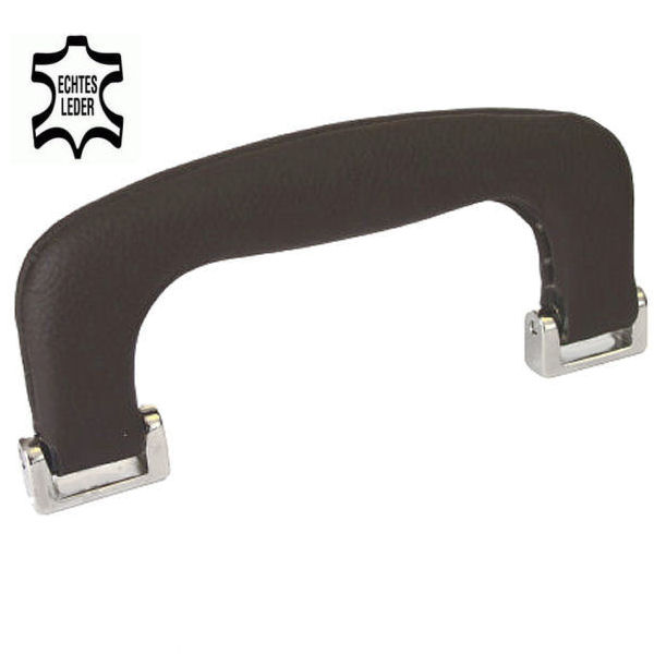 PREMIUM-Koffergriff, ECHT LEDER braun/nickel PREMIUM-Koffergriff, ECHT LEDER braun/nickel