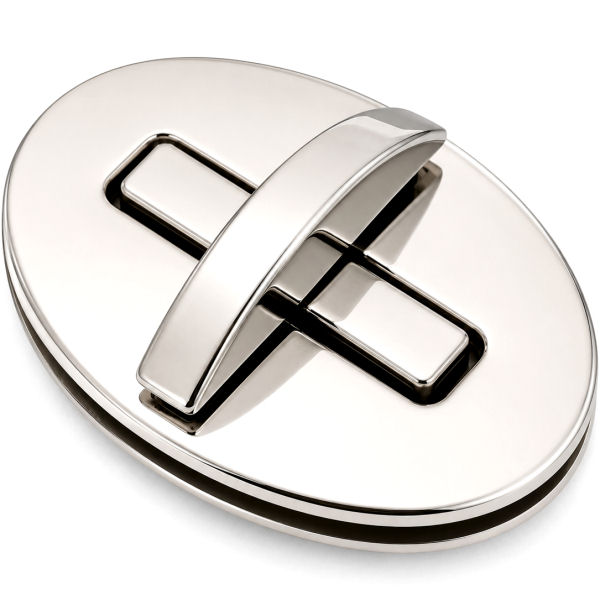 DESIGN-Drehverschluss 66x41 mm | nickel pol.