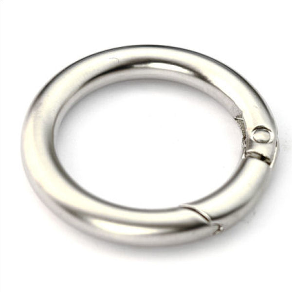 Karabiner-Ring, 30 mm, nickel matt