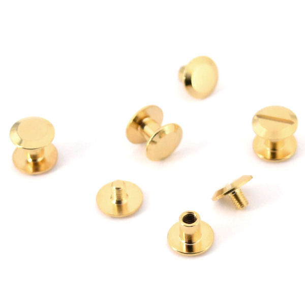PREMIUM-Schraubniete 10 x 6 mm | vergoldet 24 kt. PREMIUM-Schraubniete 10 x 6 mm | vergoldet 24 kt.