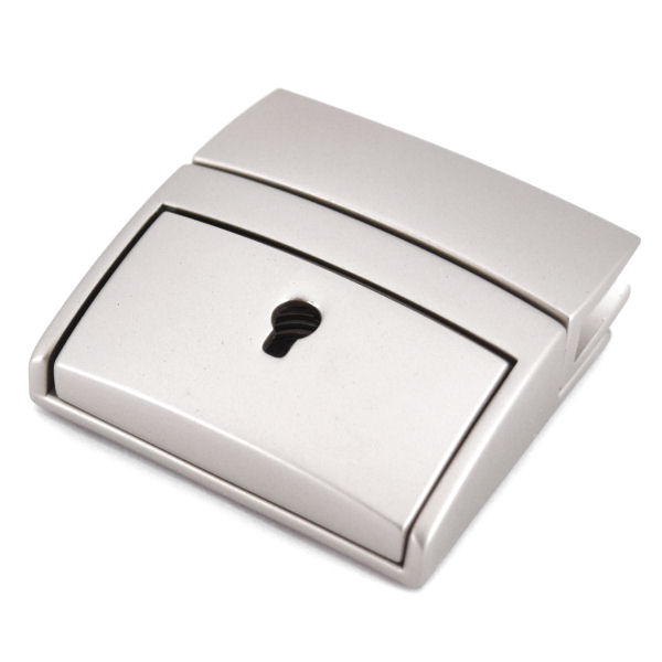 Steckschloss, massiv 42x41 mm | nickel matt Steckschloss, massiv 42x41 mm | nickel matt