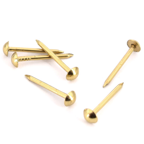 Kofferniete 6,5 x 21 mm | Ø 1,8 mm | vermessingt Kofferniete 6,5 x 21 mm | Ø 1,8 mm | vermessingt