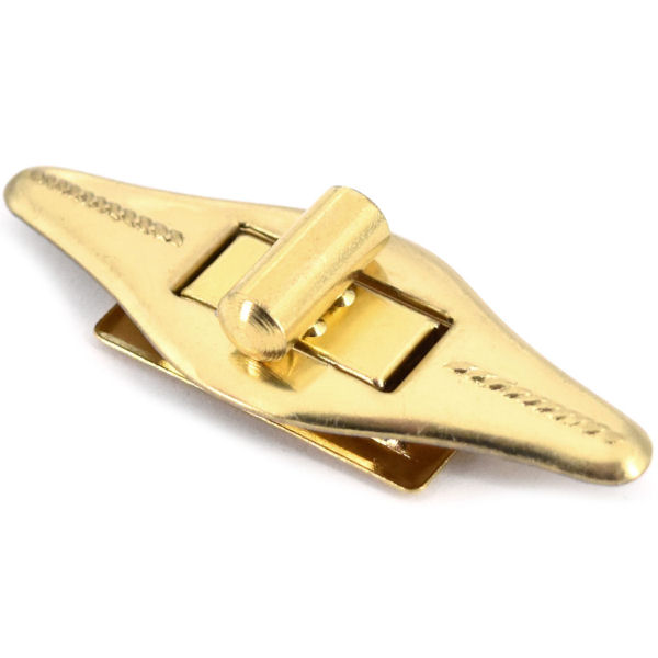 Taschen-Drehverschluss 52 x 18 mm | vermessingt Taschen-Drehverschluss 52 x 18 mm | vermessingt