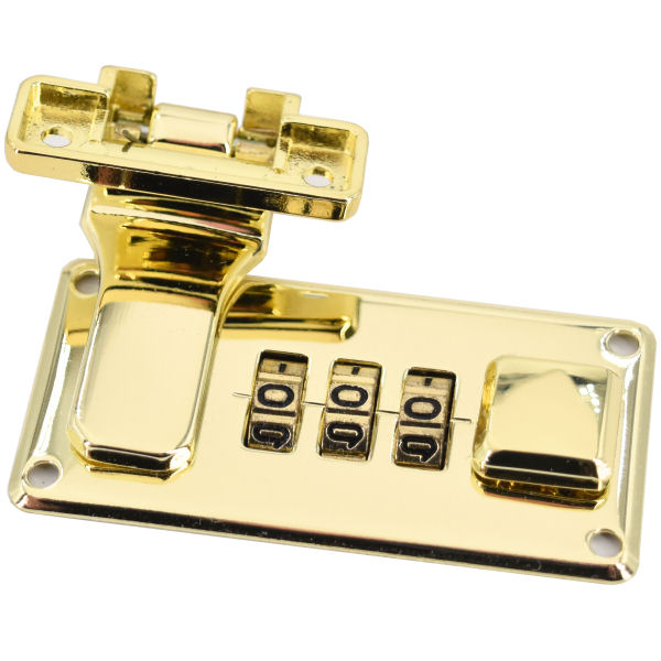 Koffer-Zahlenschloss, gold pol. | 66x33 mm Koffer-Zahlenschloss, gold pol. | 66x33 mm