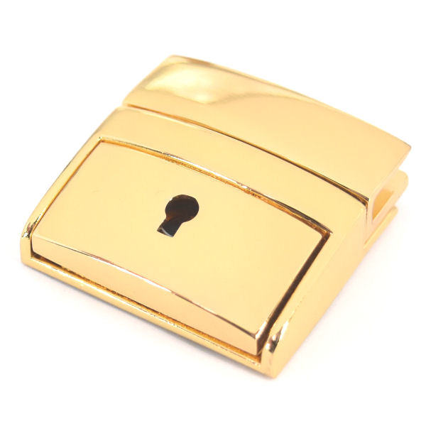 Steckschloss, massiv 42x41 mm | gold poliert Steckschloss, massiv 42x41 mm | gold poliert