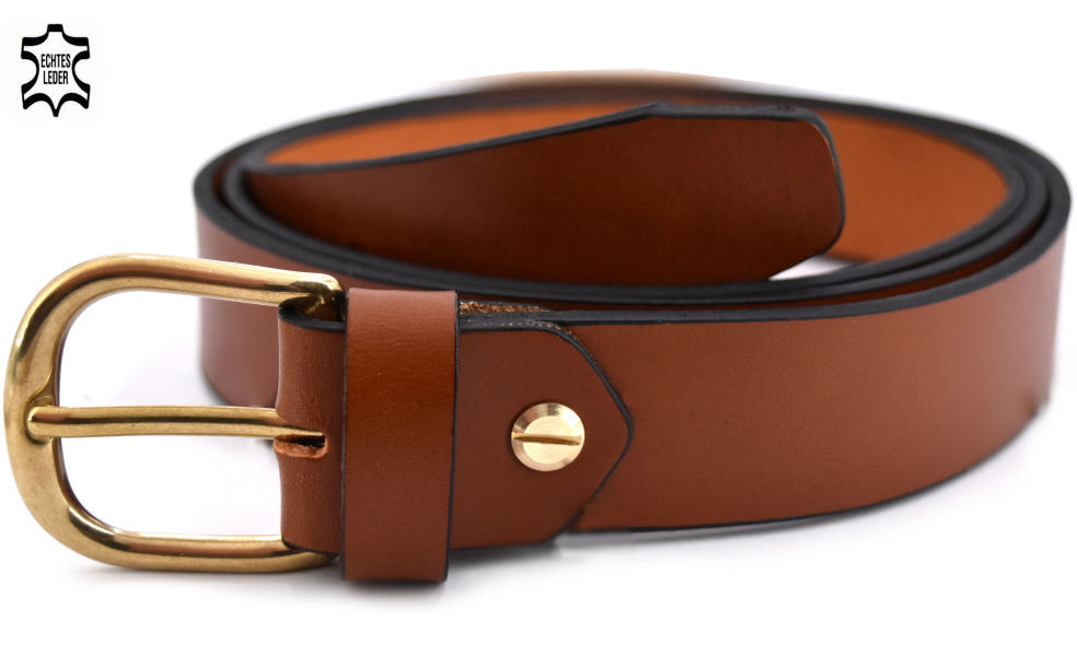 GL-9081-30-br-600-G-rtel-Echt-Leder-Germany-30-mm-braun-natur Gürtel ECHT LEDER - 3 cm