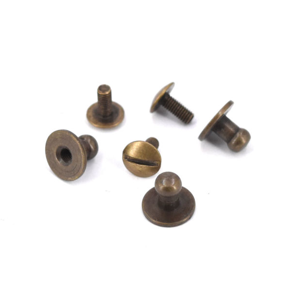Schraubknopf - 5 x 10 mm - altmessing Schraubknopf - 5 x 10 mm - altmessing