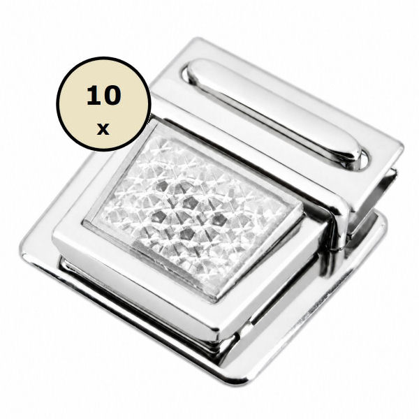 10 x Reflektor-Steckschloss 48mm | weiss