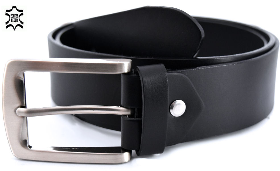 GL-8008-40-sz-600-G-rtel-Echt-Leder-Germany-40-mm-schwarz Gürtel ECHT LEDER | 4 cm | Edelstahl